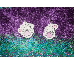 Stickserie Set "Engelchen" mit ITH - Anhänger & Herz